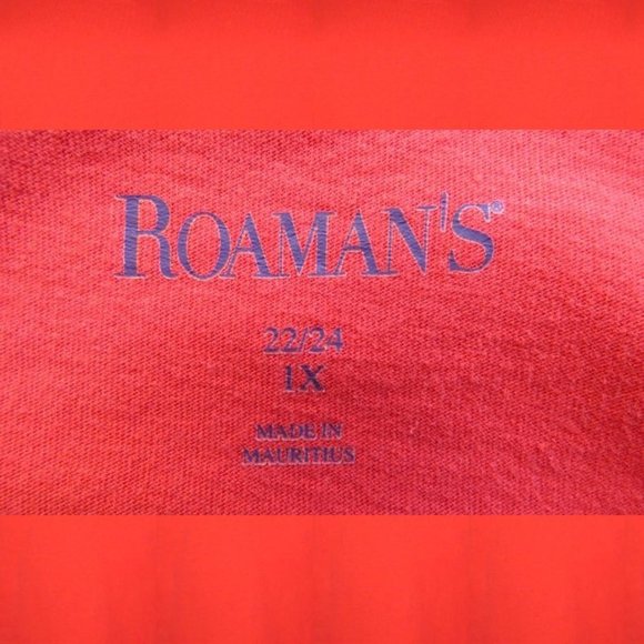 Roaman's Coral Cold Shoulder Top Size 22/24 - Picture 7 of 8